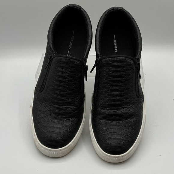 Report Shoes - Report Ammons women’s Snakeskin faux leather, slip on sneakers, size 9